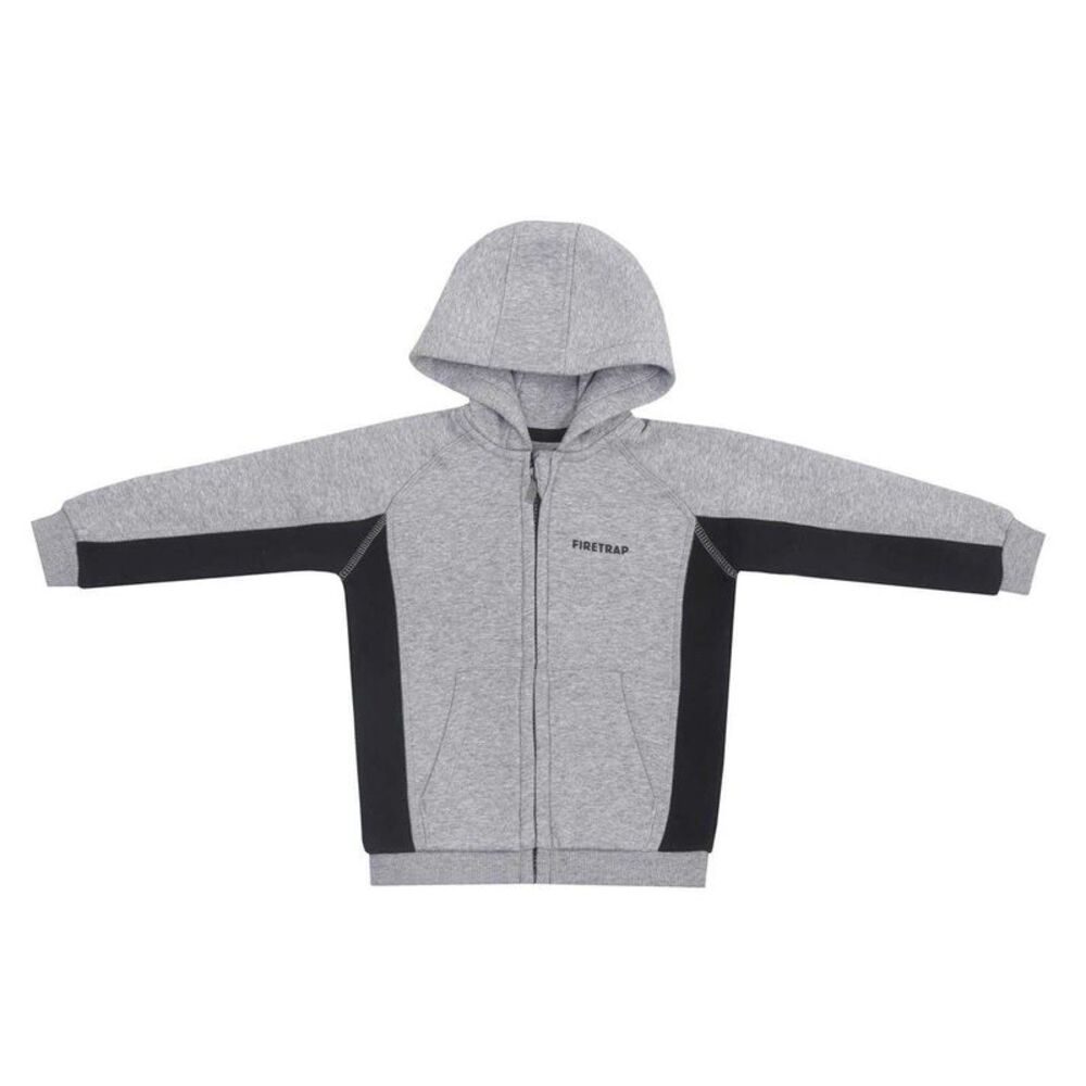 Firetrap Baby Boys Tracksuit / Grey Marl/Black